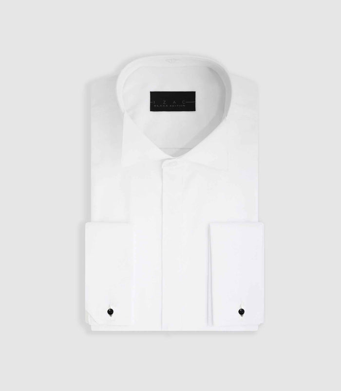 izac Chemise cérémonie à col cassé blanche MANO