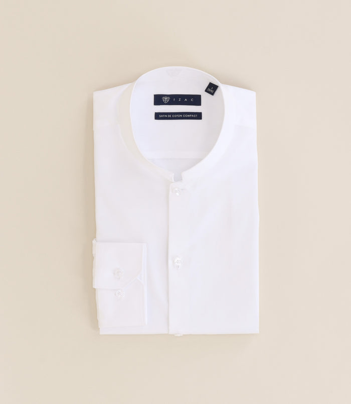 izac Chemise cérémonie col officier blanche