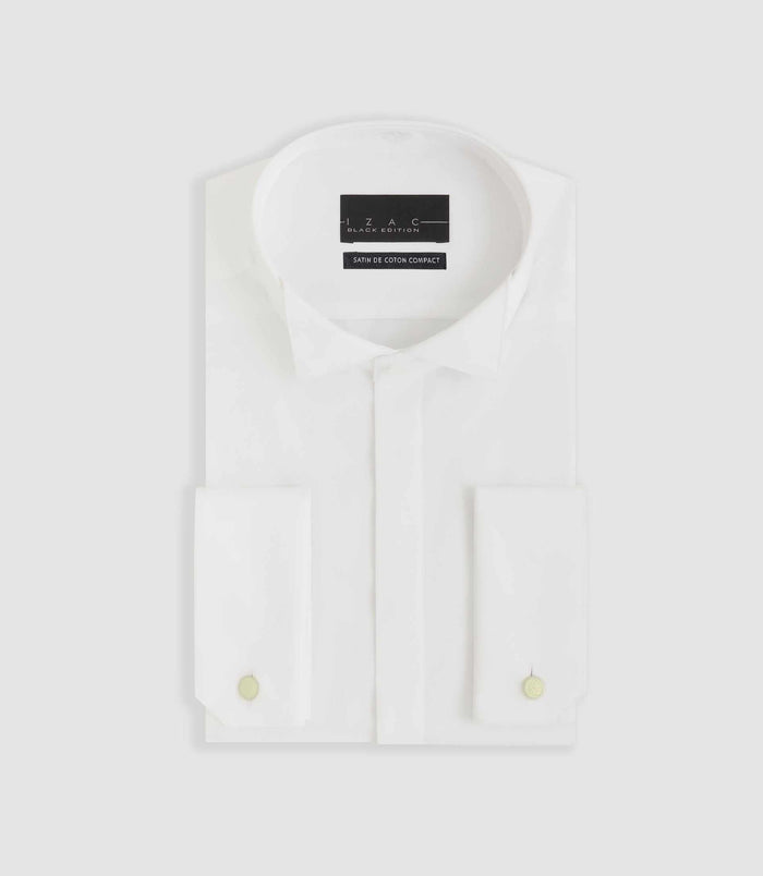 Izac Chemise Cérémonie En Satin Blanc METAPHOR