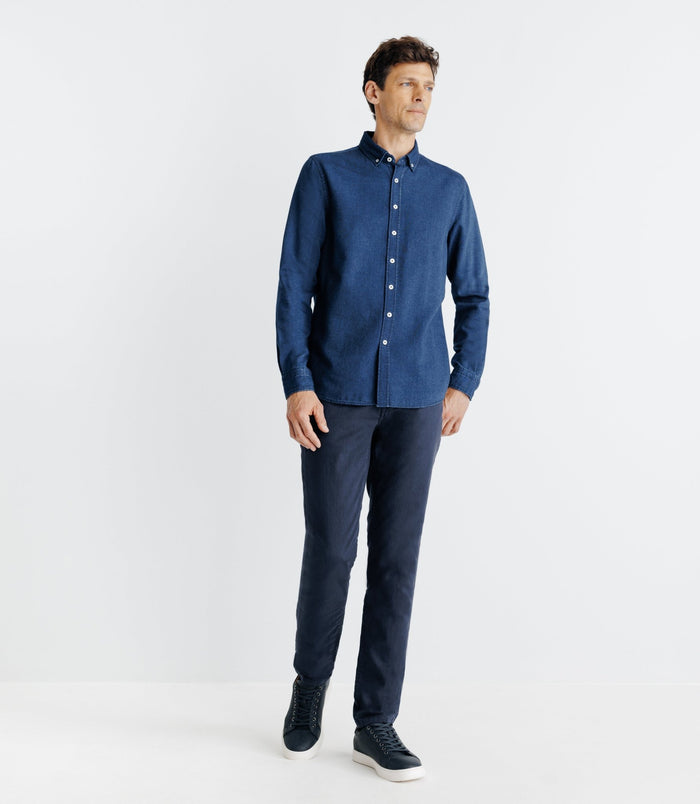 izac Chemise col boutonné bleue
