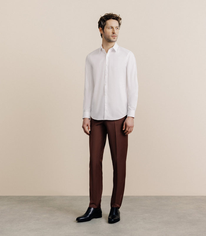 Izac Chemise Col Français Blanche
