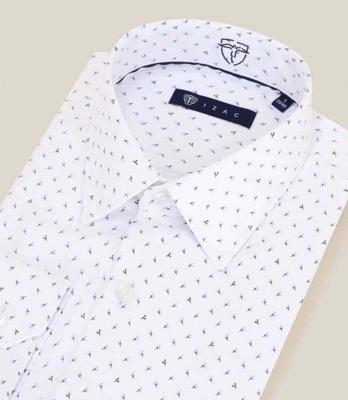 Izac Chemise Col Français Bleue