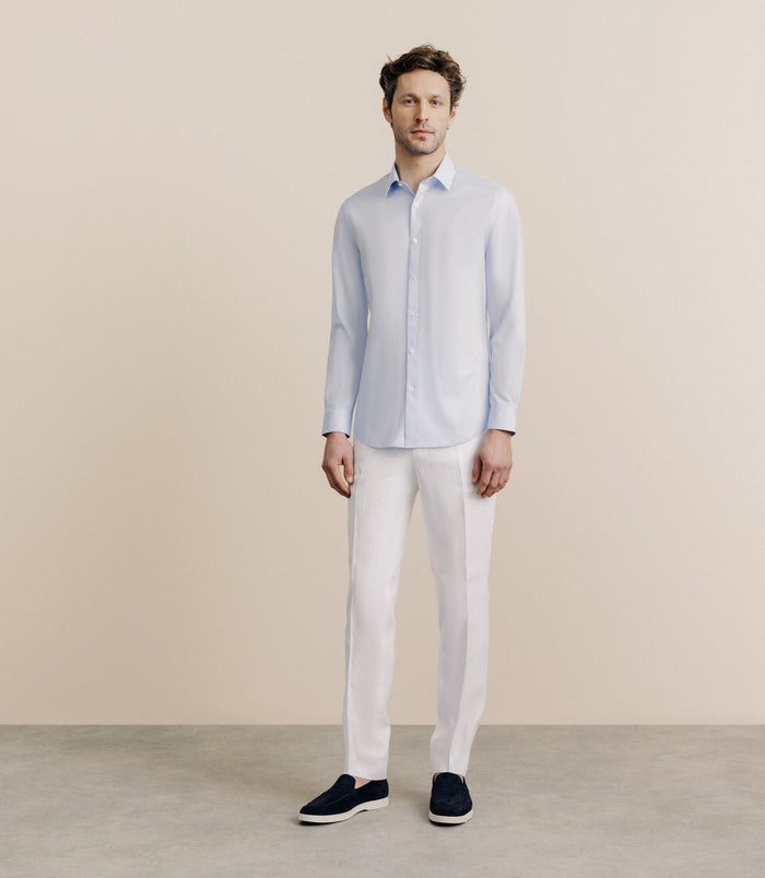 Izac Chemise Col Français Ciel