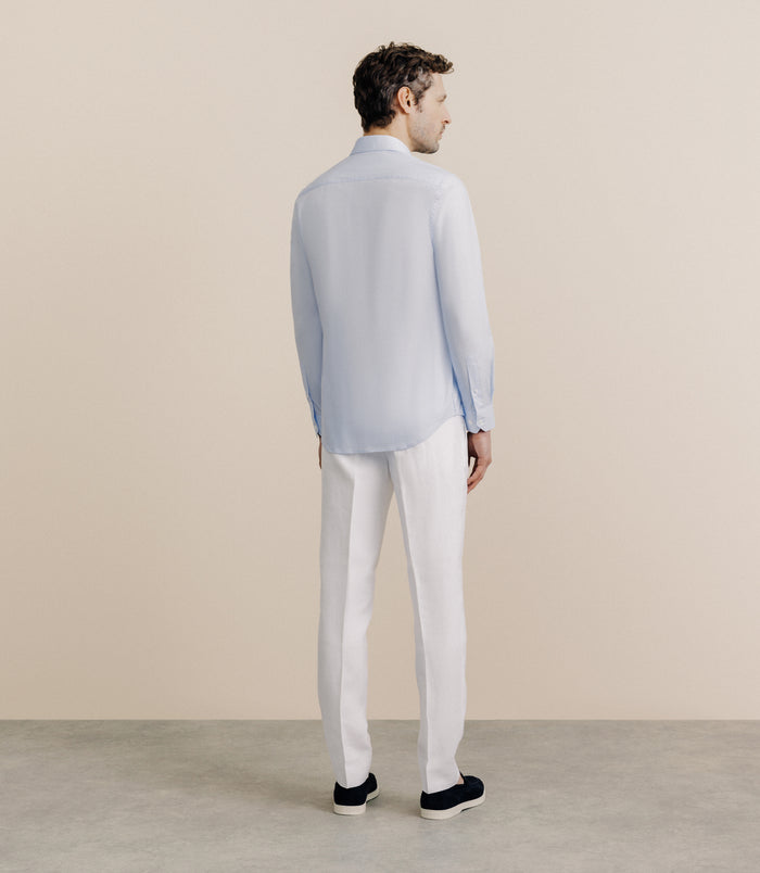 Izac Chemise Col Français Ciel