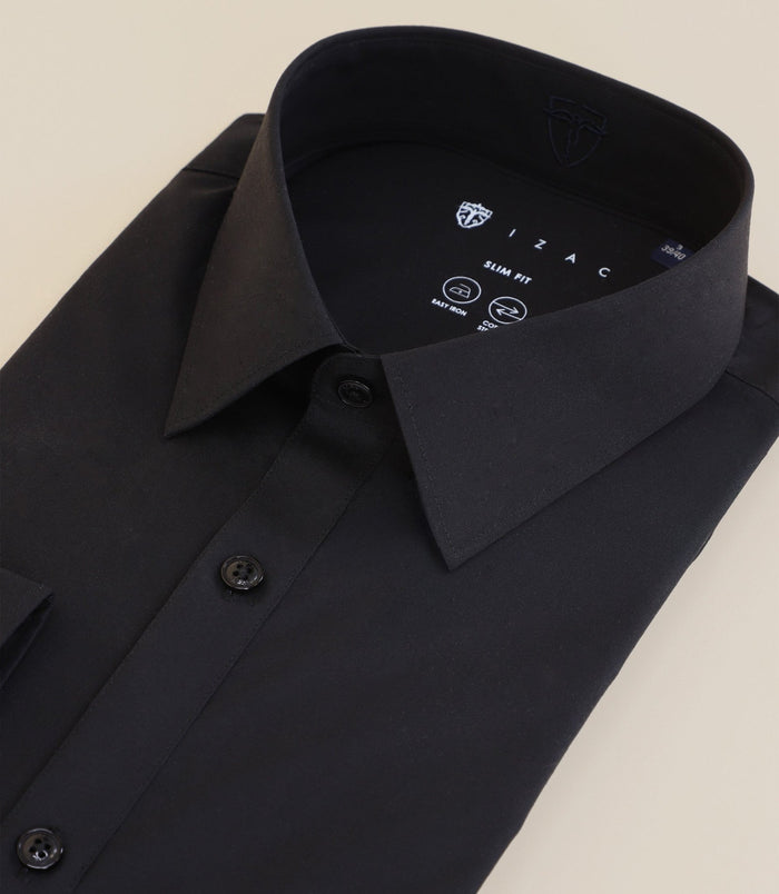 Izac Chemise Col Français Noire