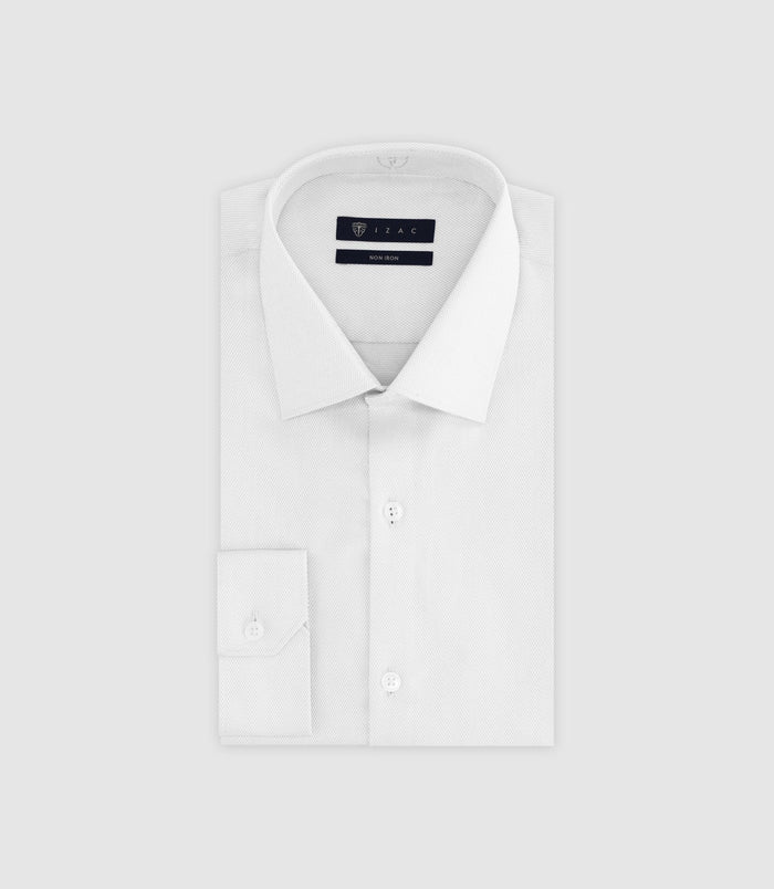 izac Chemise col italien blanche