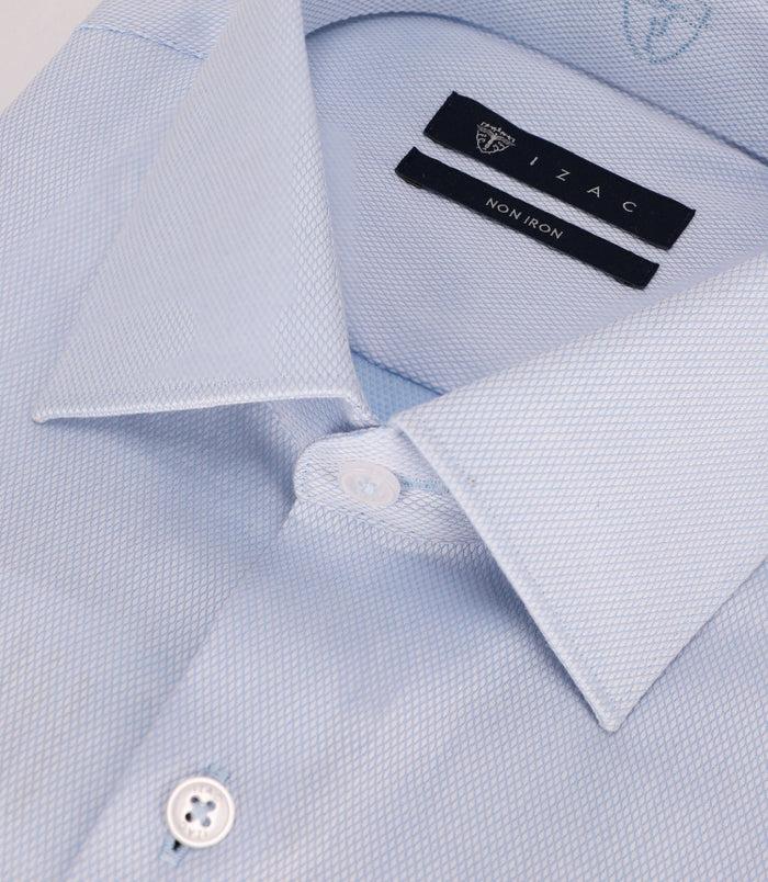 Izac Chemise Col Italien Ciel