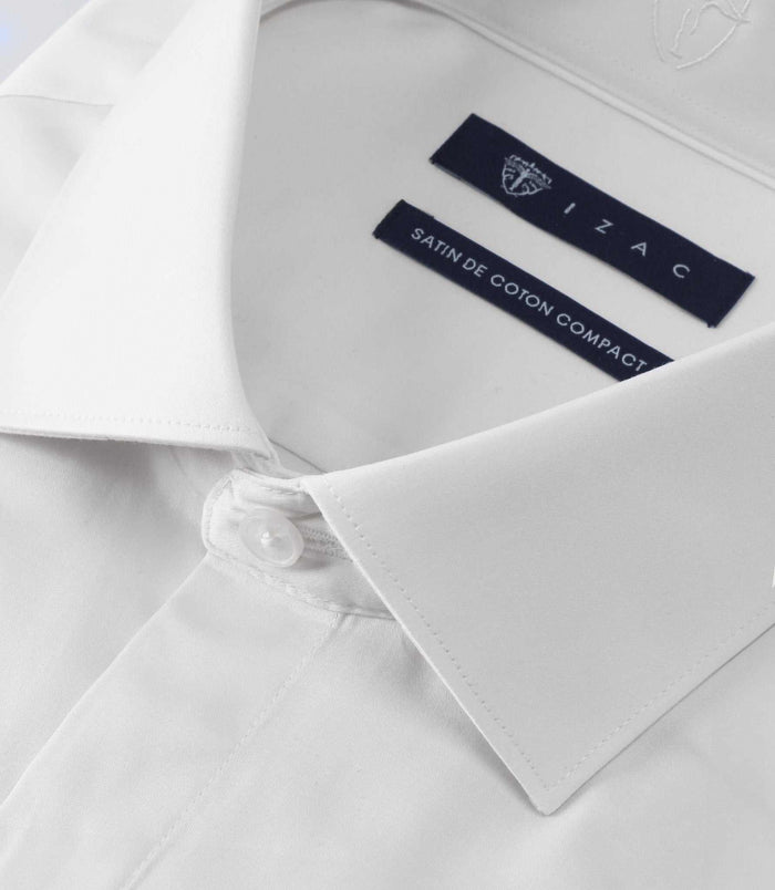 Izac Chemise Col Italien écrue