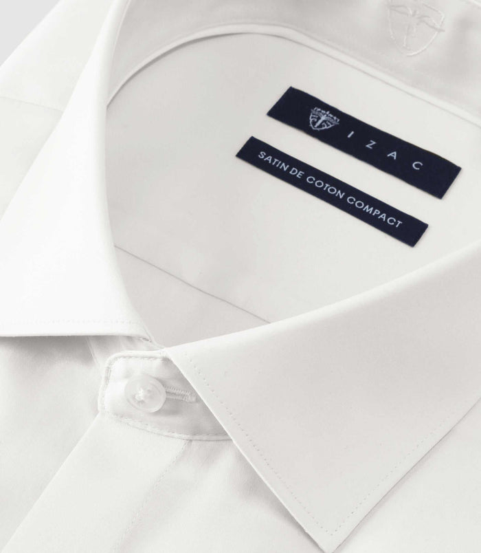 Izac Chemise Col Italien écrue