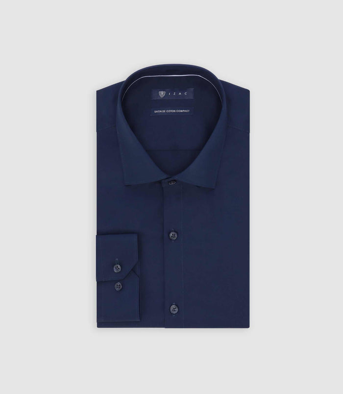 izac Chemise col italien marine