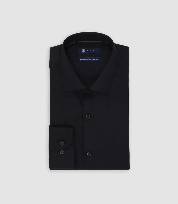 izac Chemise col italien noire