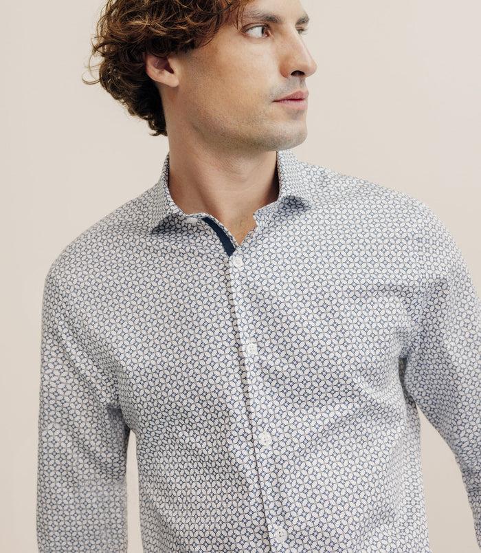 Izac Chemise Col Italien Regular écrue