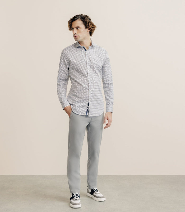 Izac Chemise Col Italien Regular écrue
