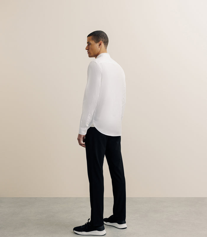 Izac Chemise Col Mao Blanche