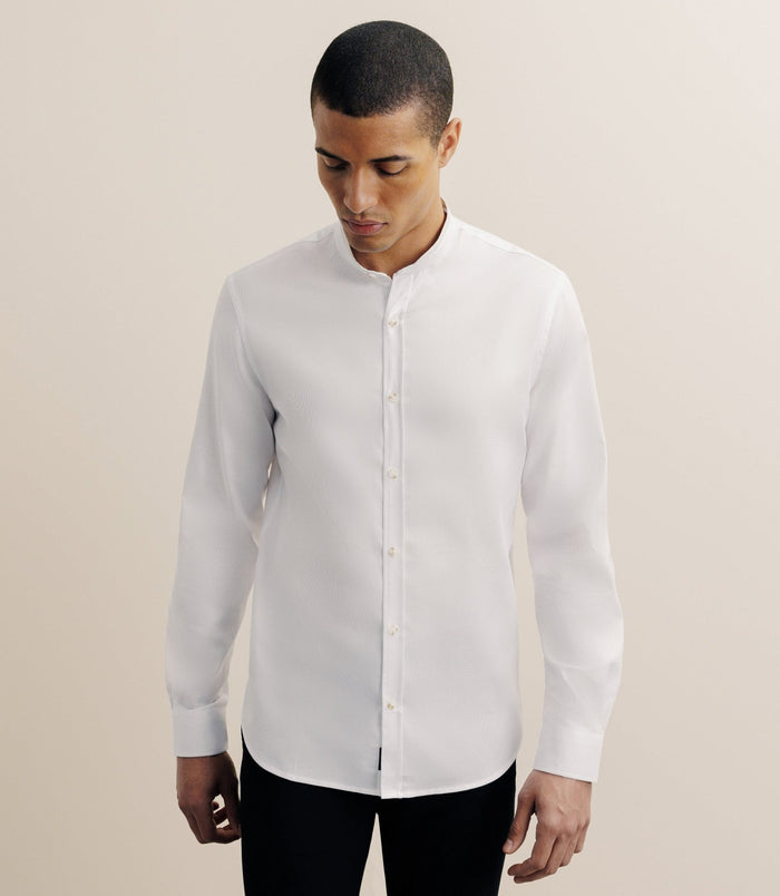 izac Chemise col mao blanche