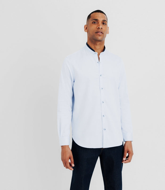 Izac Chemise Col Mao Ciel