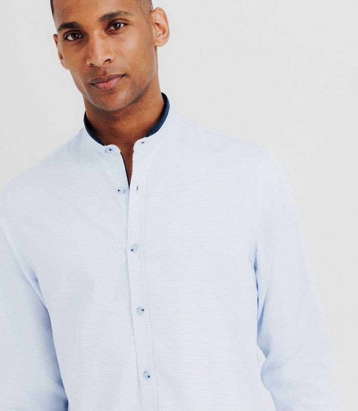 Izac Chemise Col Mao Ciel