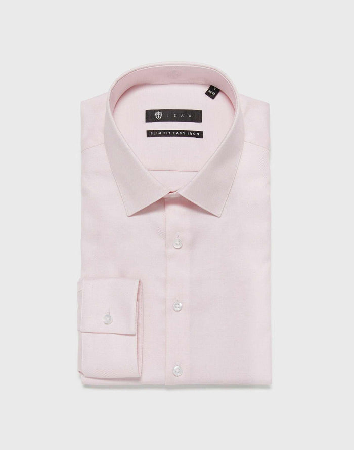 izac Chemise coton dobby rose "Liberte"