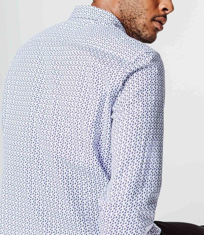 Izac Chemise Coton Imprimé Blanc