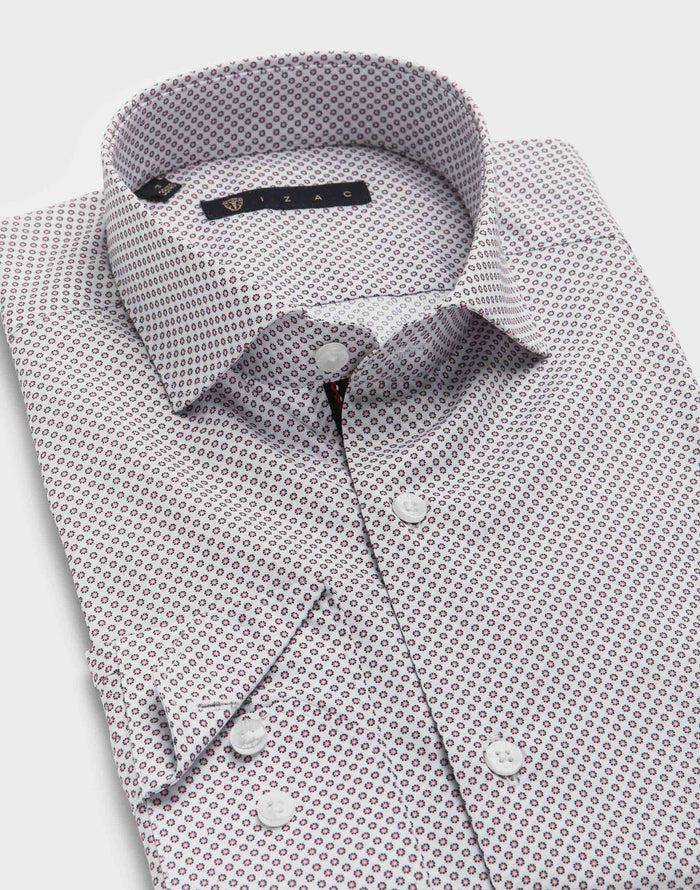Izac Chemise Coton Imprimé Rose