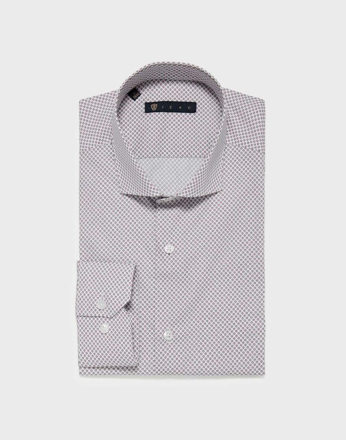 izac Chemise coton imprimé rose