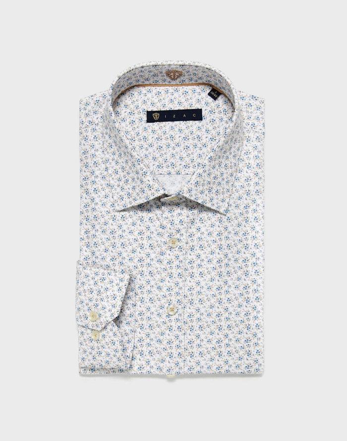 izac Chemise coton micro motif "Lampe"