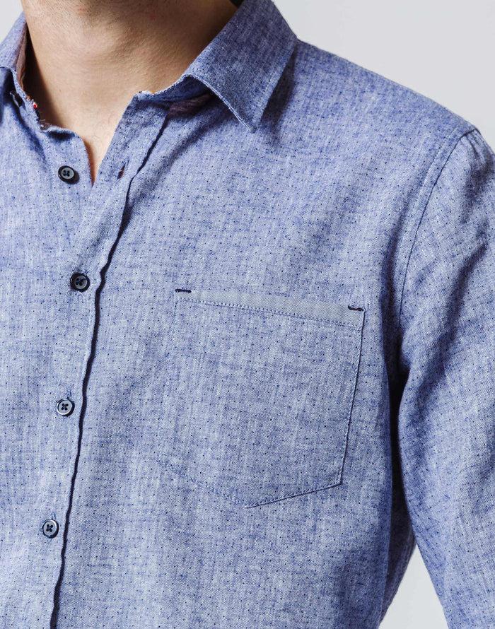 Izac Chemise Coton Micro Points
