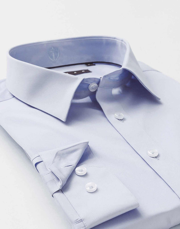 Izac Chemise Coton Stretch Ciel "Malte"