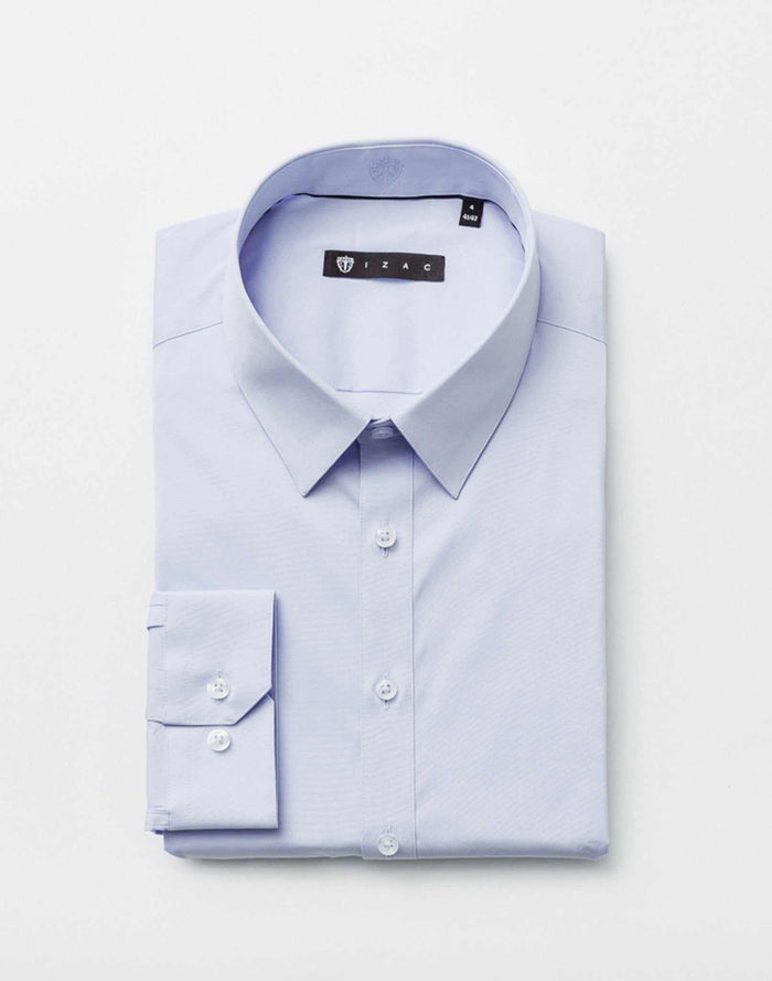 izac Chemise coton stretch ciel "Malte"