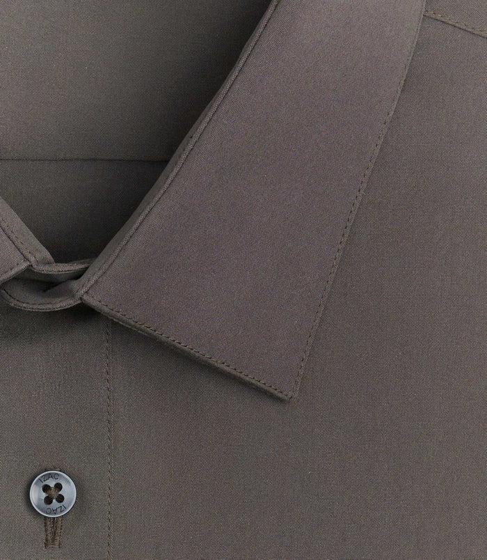 Izac Chemise Coton Stretch Slim Kaki-foncé "Malte"