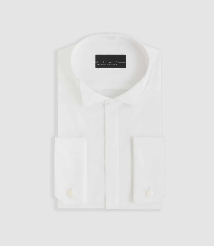 Izac Chemise De Cérémonie En Satin Blanc "Metaphor"