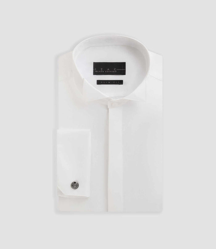 Izac Chemise De Cérémonie En Satin Blanc "Metaphor"