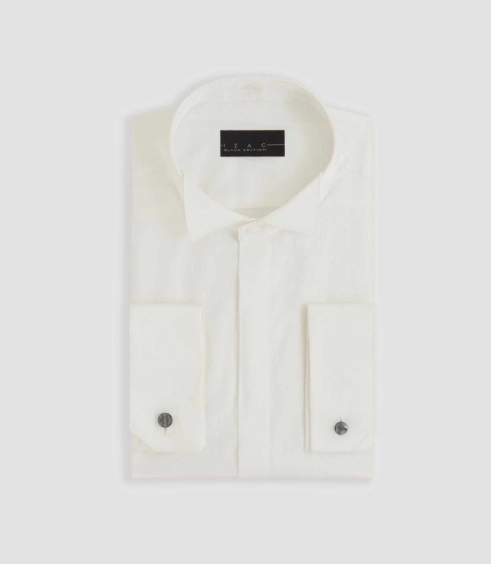 Izac Chemise De Cérémonie En Satin écru "Metaphor"