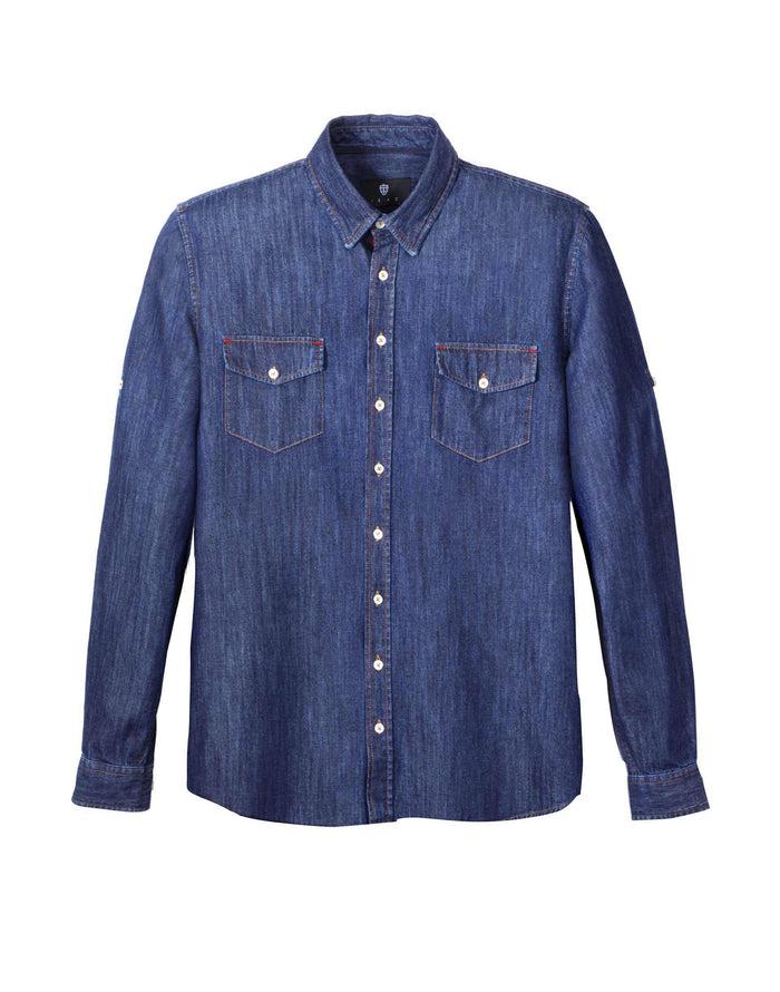 izac Chemise Denim À Galon