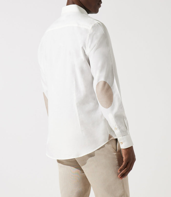 Izac Chemise Droite à Coudières Blanche JANIS