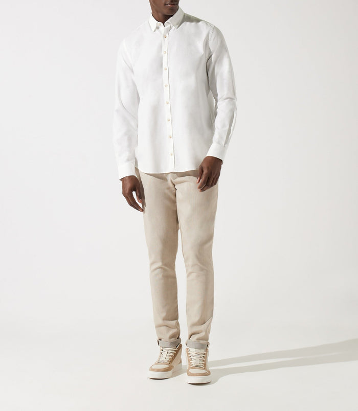 izac Chemise droite à coudières blanche JANIS