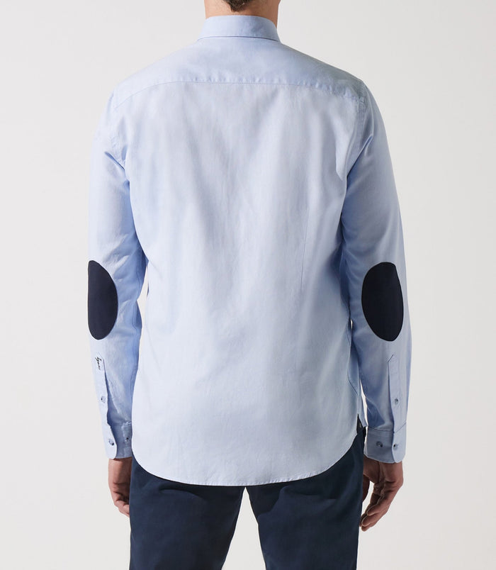 Izac Chemise Droite à Coudières Bleu Ciel JANIS