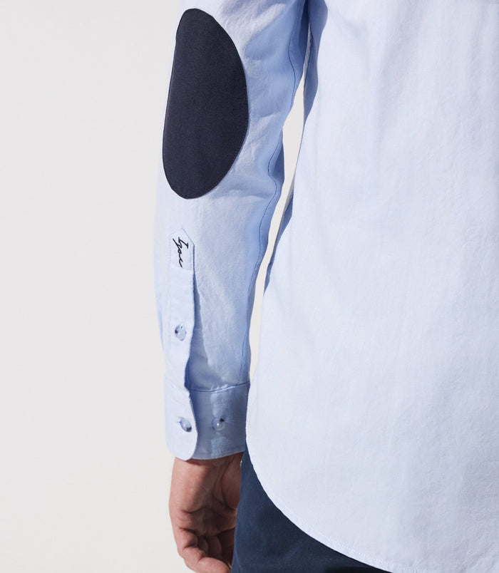 Izac Chemise Droite à Coudières Bleu Ciel JANIS