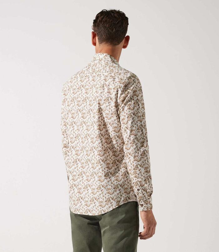 Izac Chemise Droite à Imprimé Floral Kaki JACKI