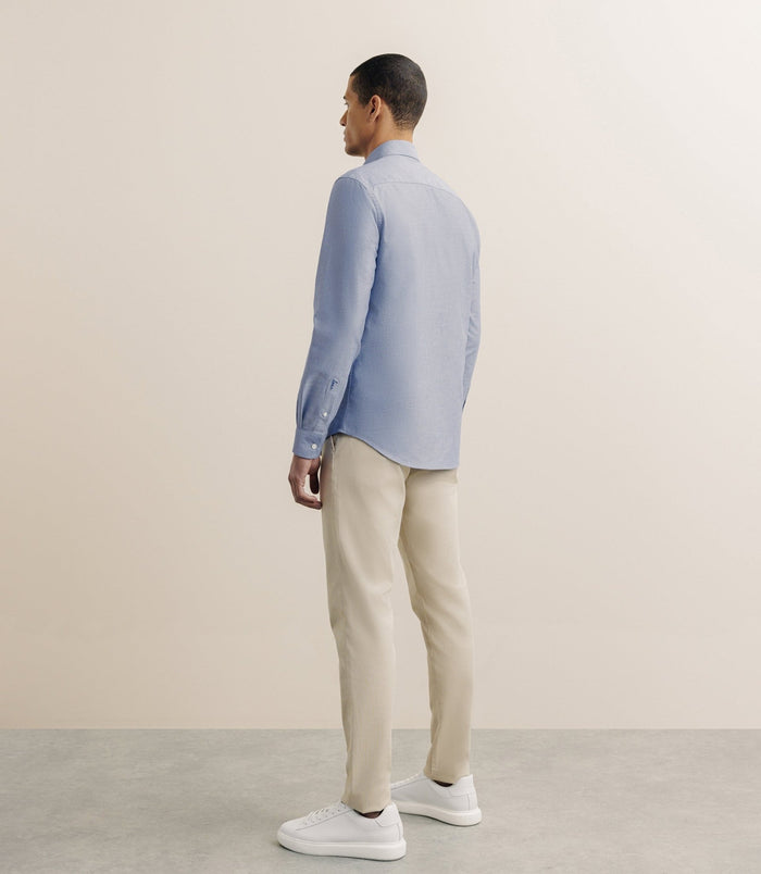 Izac Chemise Droite Oxford Marine