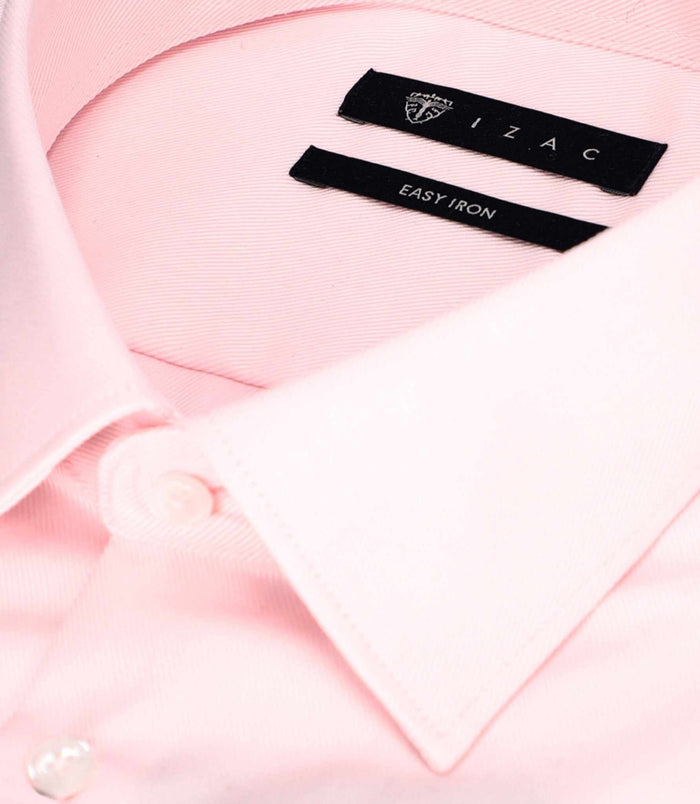 Izac Chemise Droite Repassage Facile Rose PASTY