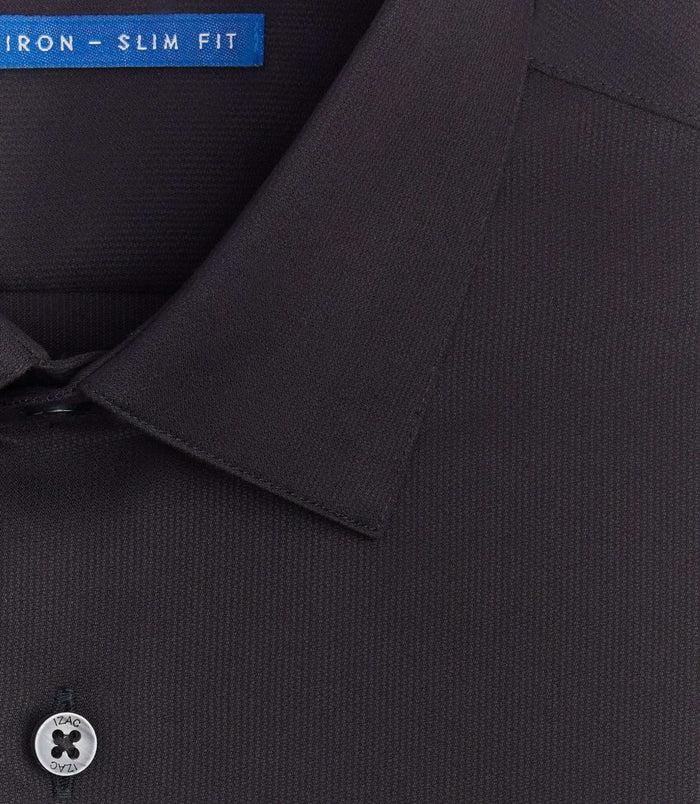 Izac Chemise Easy Iron Coton Noir "Salto"