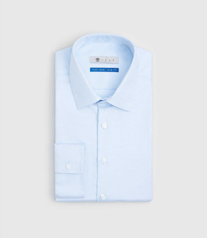 izac Chemise "Easy Iron" en coton bleu ciel "Salsa"