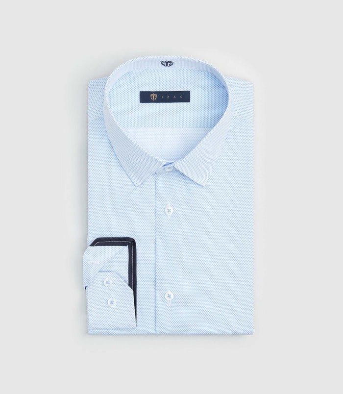 Izac Chemise En Coton à Imprimé Bleu Ciel "Sideral"