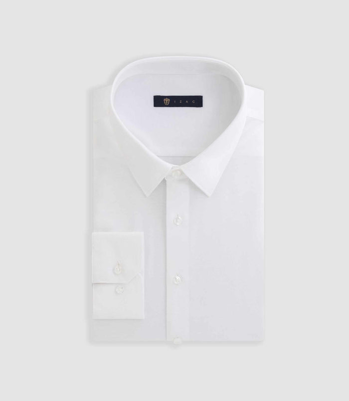 izac Chemise en jersey de coton blanc "Dylan"