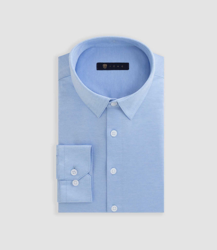 izac Chemise en jersey de coton ciel "Dylan"