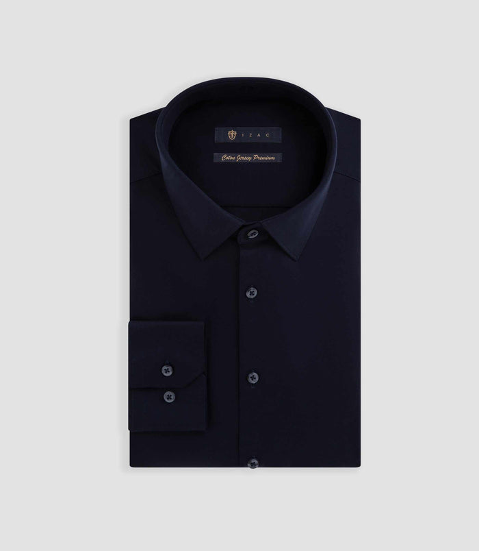 izac Chemise en jersey de coton marine "Dylan'