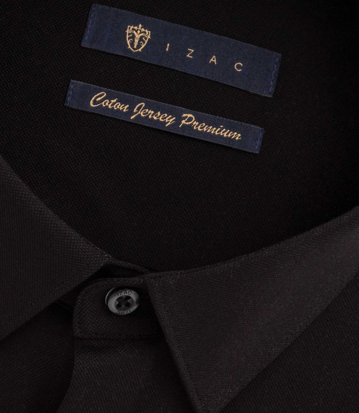 Izac Chemise En Jersey De Coton Noir "Dylan"
