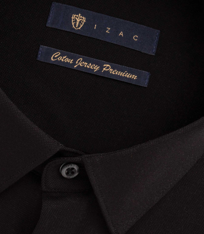 Izac Chemise En Jersey De Coton Noir PYLAN