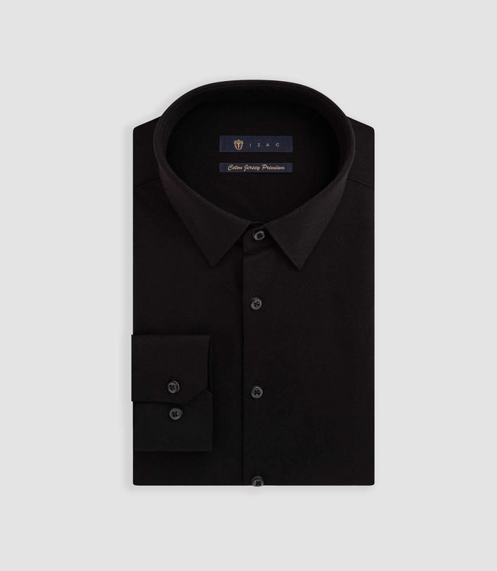 Izac Chemise En Jersey De Coton Noir PYLAN
